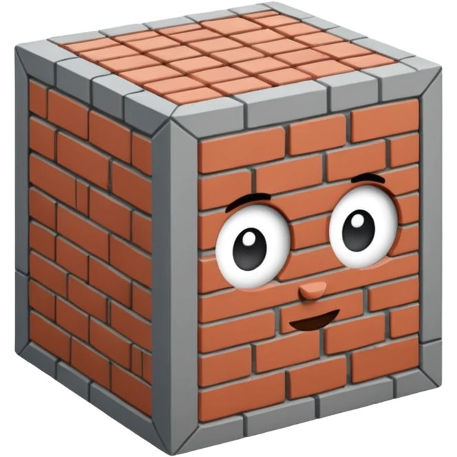Русская кирпичная панелька в виде куба emoji