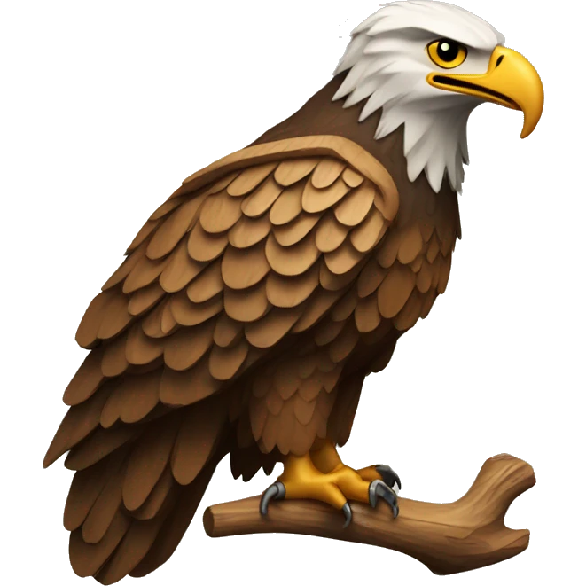 Wooden eagle totem  emoji