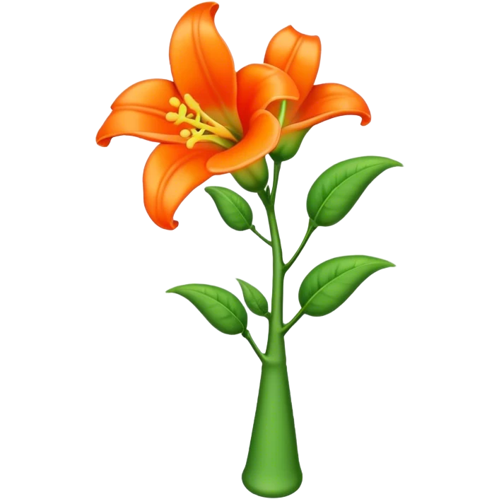 single Trumpet Vine, straight stem emoji