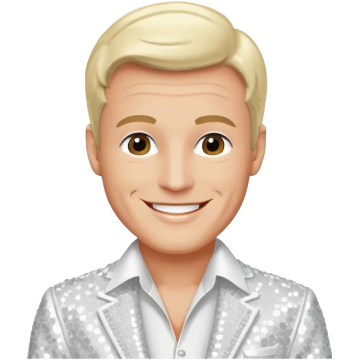 Peter Allen with White Sequin Outfit emoji