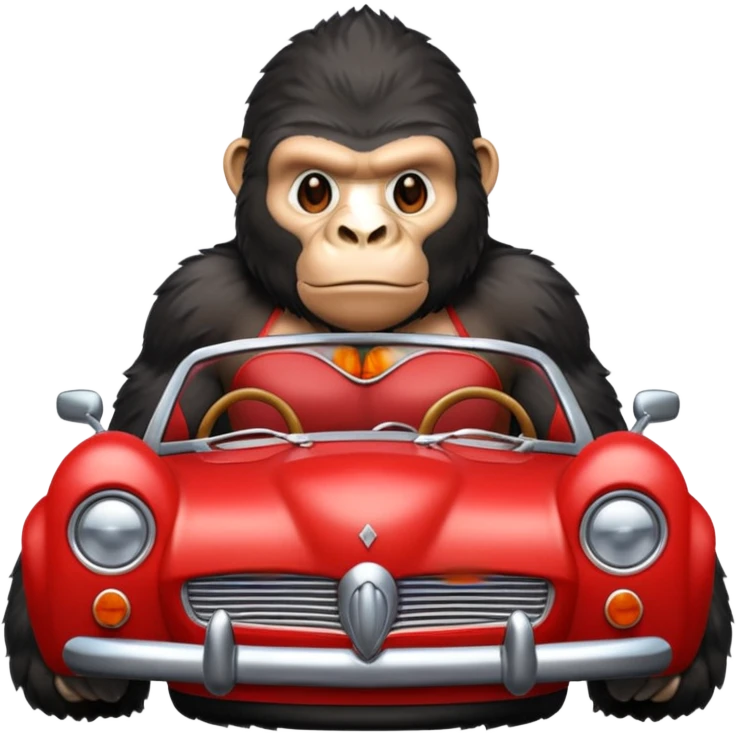 Gorilla in a coupe emoji