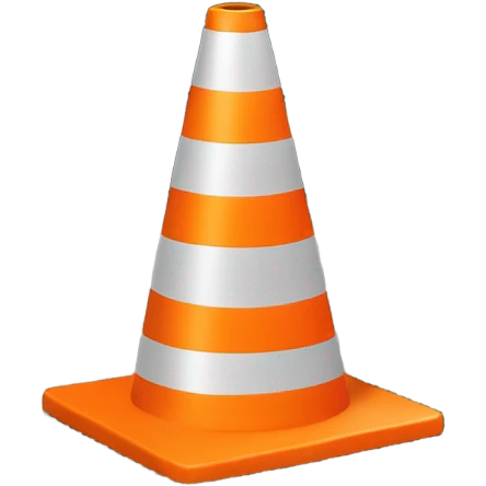 Orange traffic cone emoji
