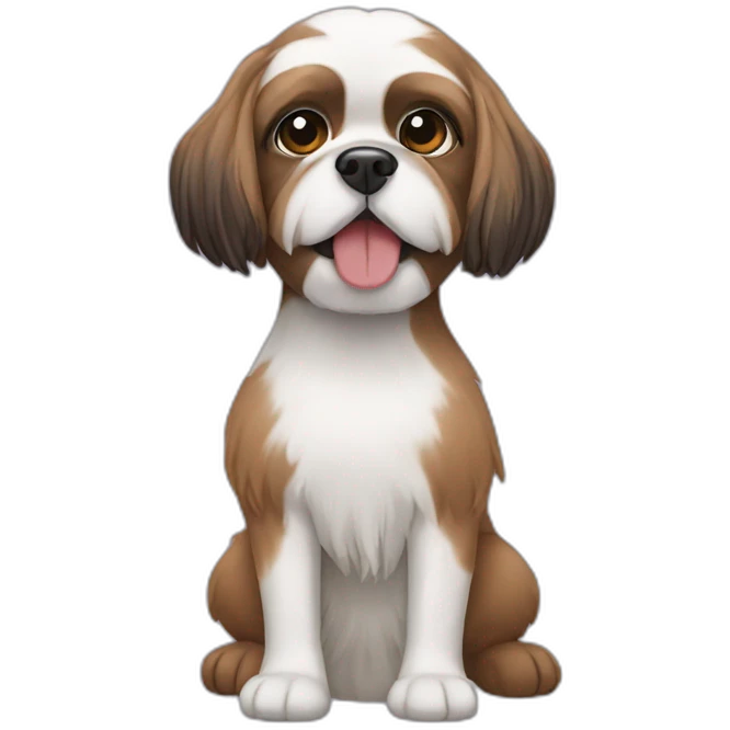 Latino with a shih tzu emoji