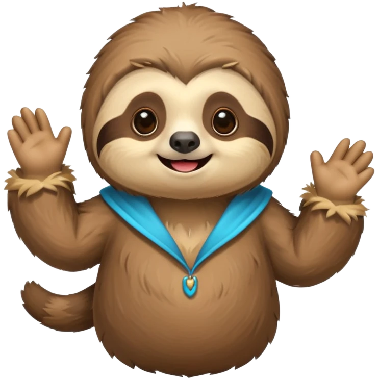 Cute sloth dressed up in a Zoe costume from K-pop demon hunters  emoji