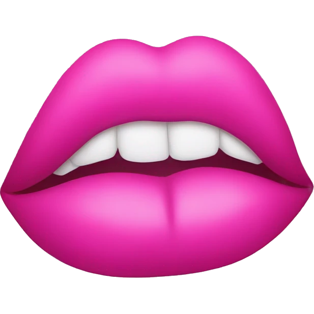 Pink lips emoji