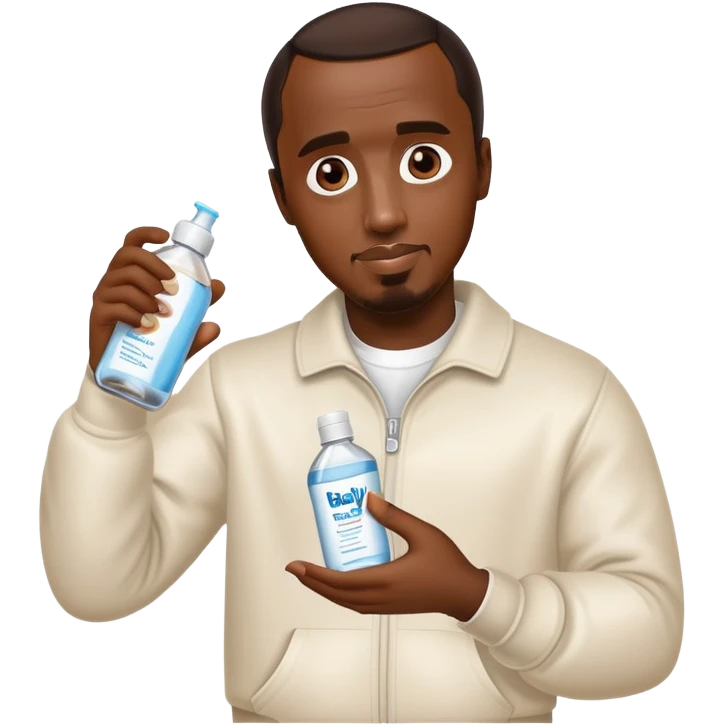 p diddy holding baby oil emoji