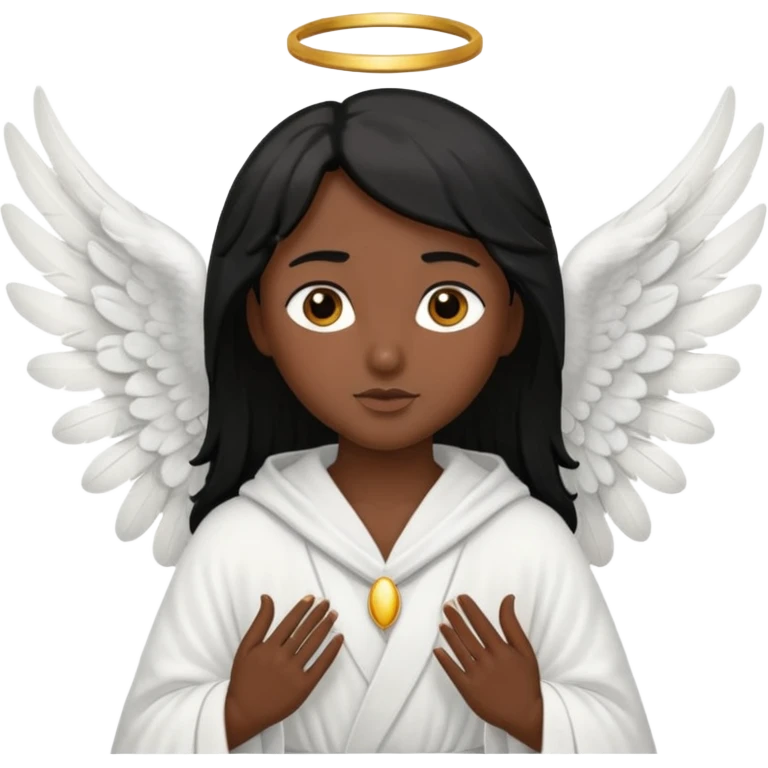 angel negro emoji
