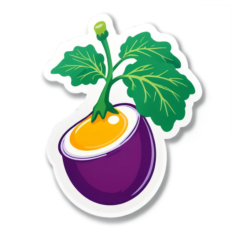 Egg plant on top of a dock emoji