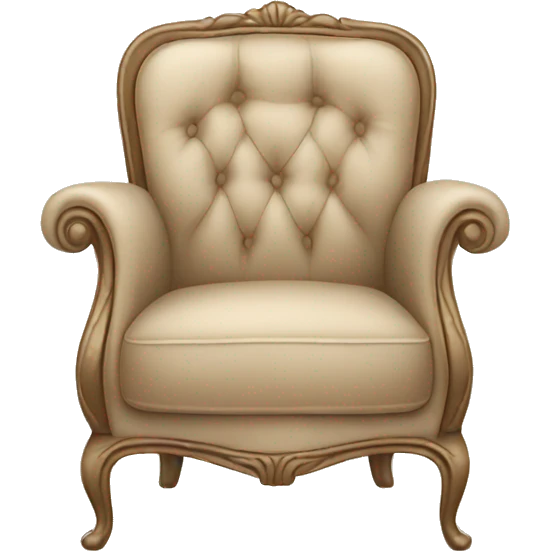 Beige vintage armchair emoji