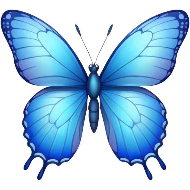 blue butterfly small emoji