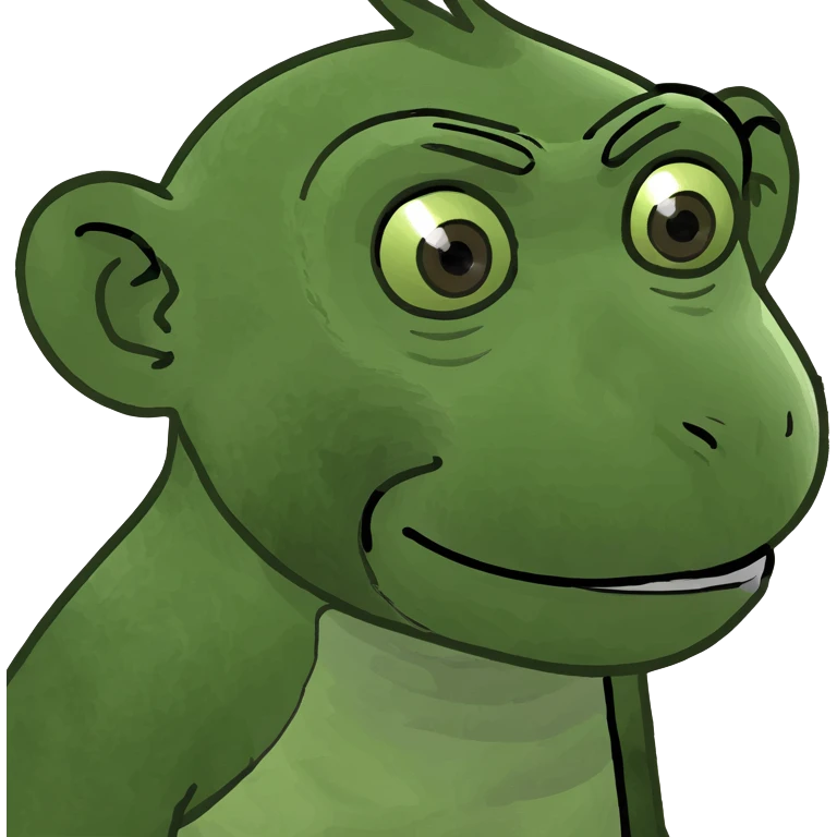 Bald monkey emoji