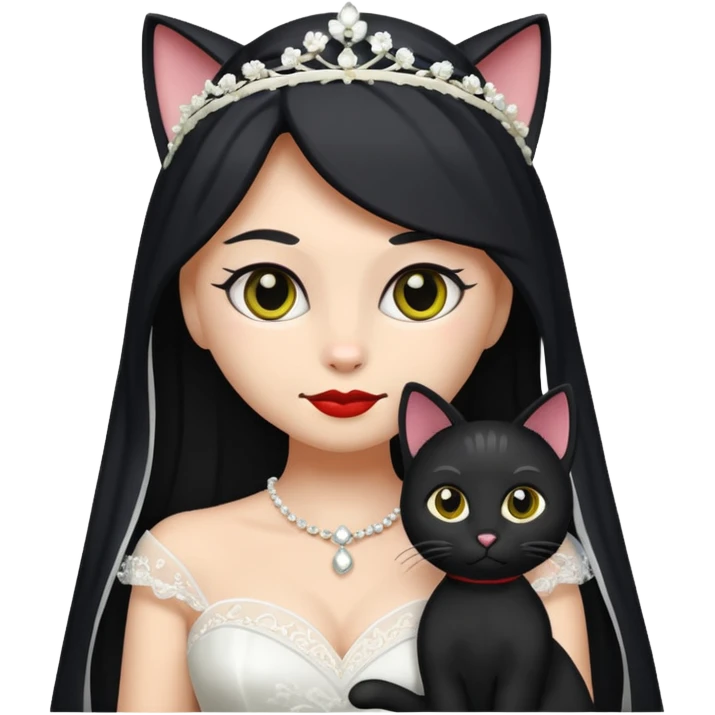 black cat bride emoji