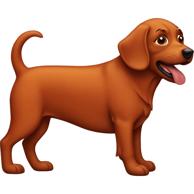 Red dog  emoji