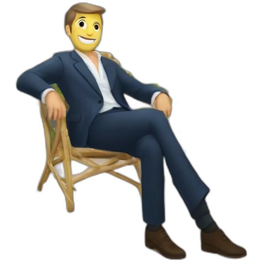 Xavier Dupont de Ligones devant sa terrasse emoji