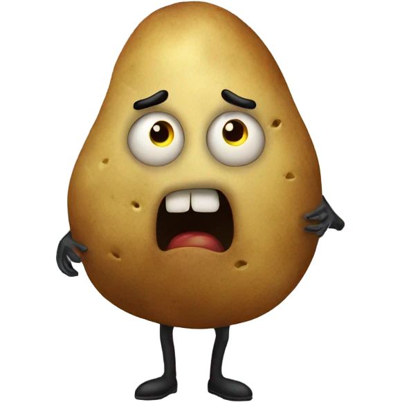 Scary potato emoji