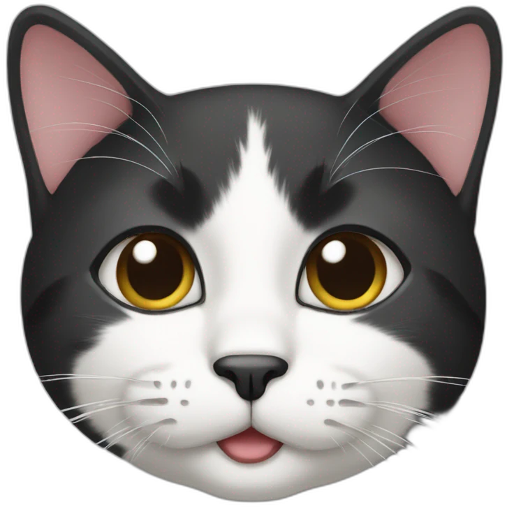 black & white cat emoji