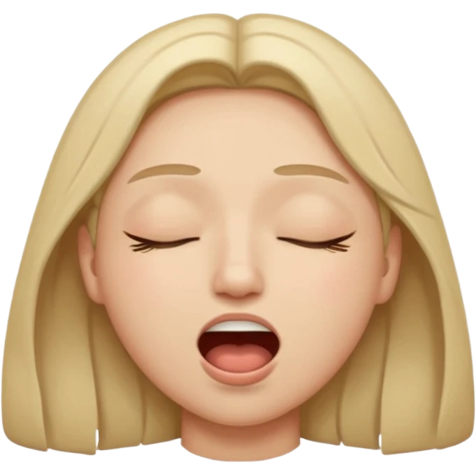 A person closed eyes with his mouth open emoji