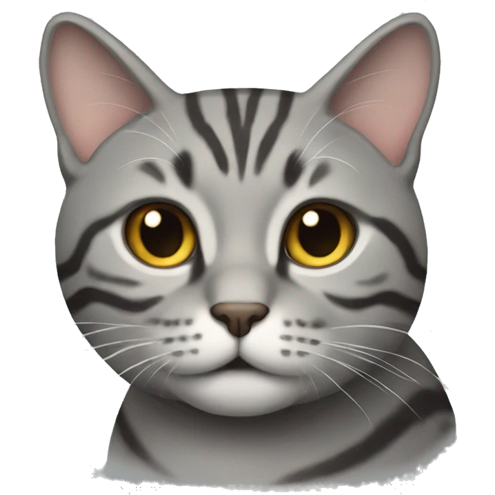 fat grey tabby emoji