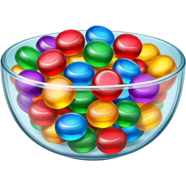Crystal bowl of hard candy emoji