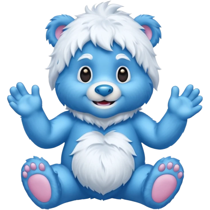 blue care baby bear yeti emoji