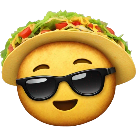 taco with sunglasses emoji