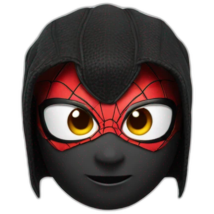 Spider man black emoji