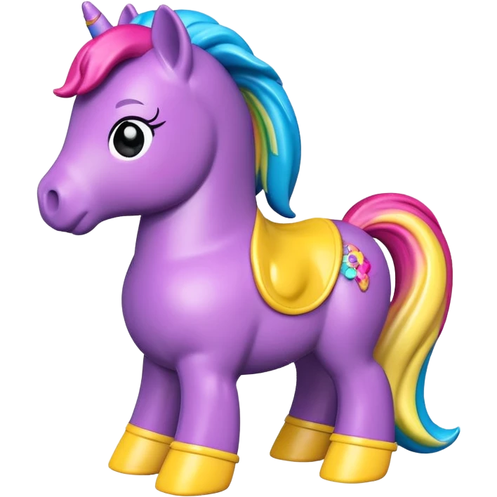  My Little Pony style vinyl fat horse toy figure  emoji