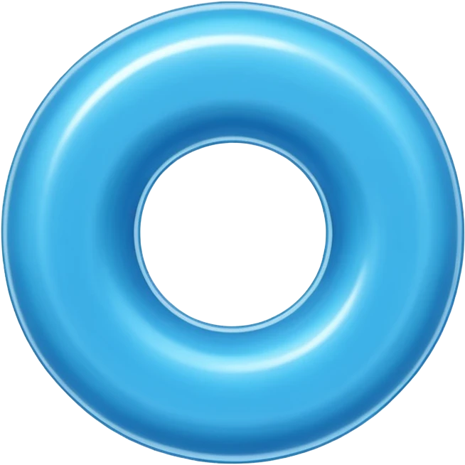 blue ringed-shaped candy with a small hole in the middle emoji