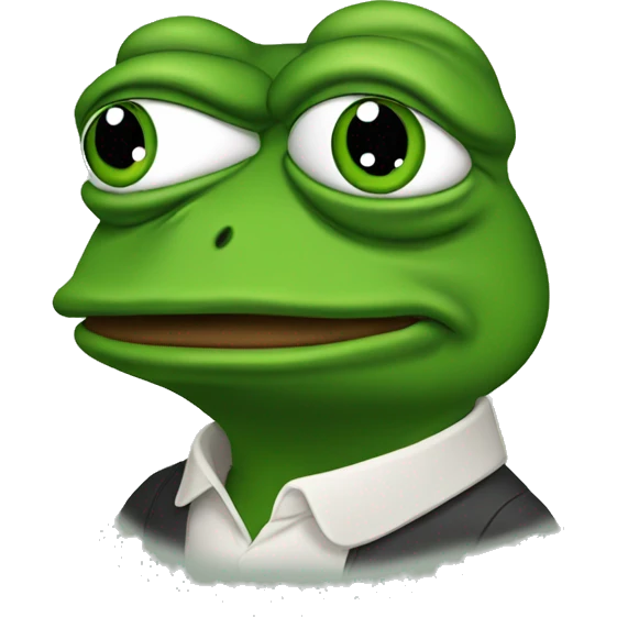 pepe the frog concentrated trader emoji