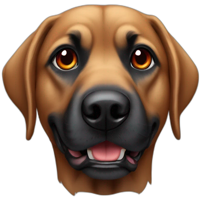 Chien noir au yeux rouge emoji