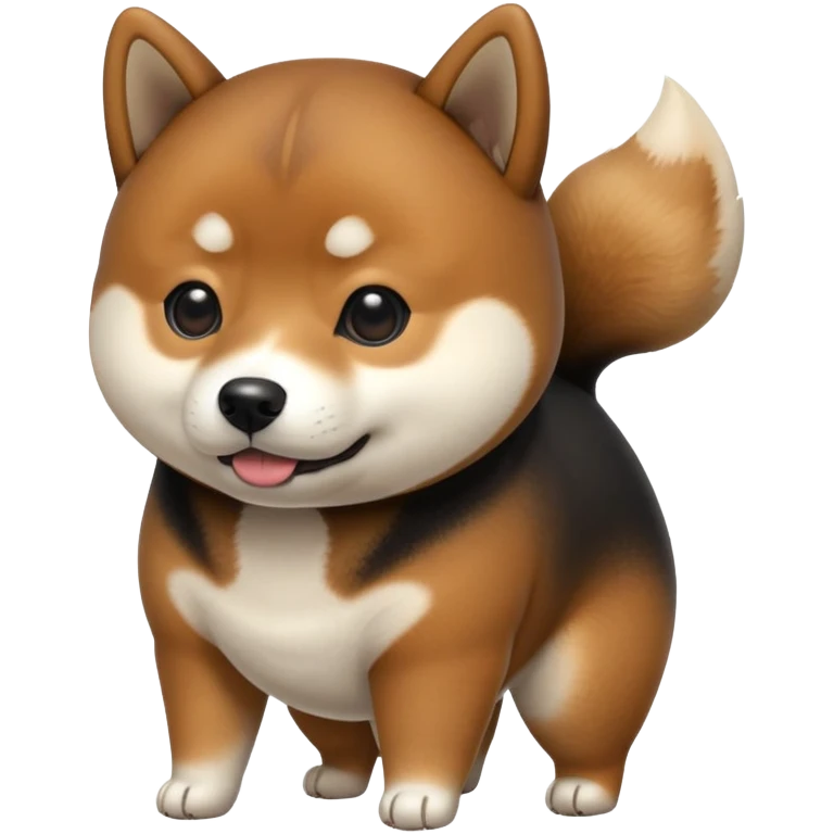 black Shiba Inu dog pooping emoji