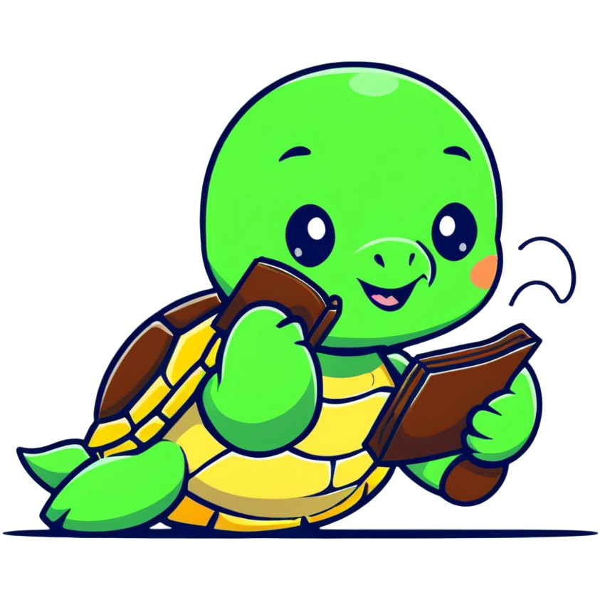 Turtle eating chocolate  emoji