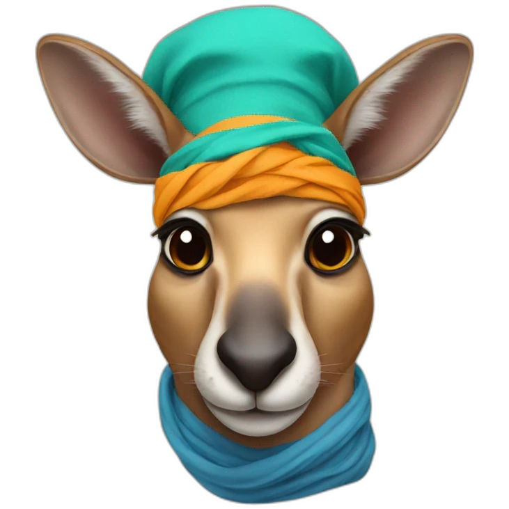 kangaroo in a turban emoji