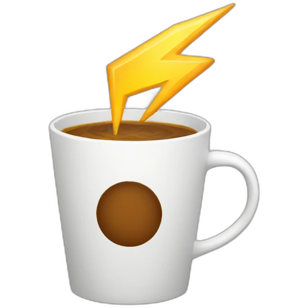 Lightning Coffee emoji