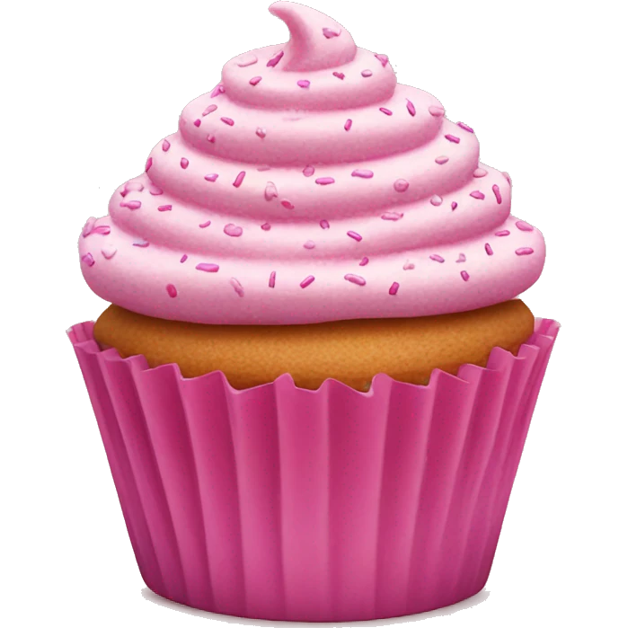 Realiatic cupcake with pink sprinkles  emoji