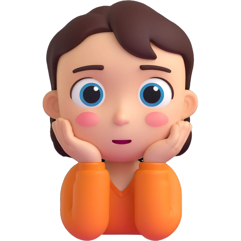 character crying with a sad expression but forcing a fake smile, tears visible, emotional contrast emoji