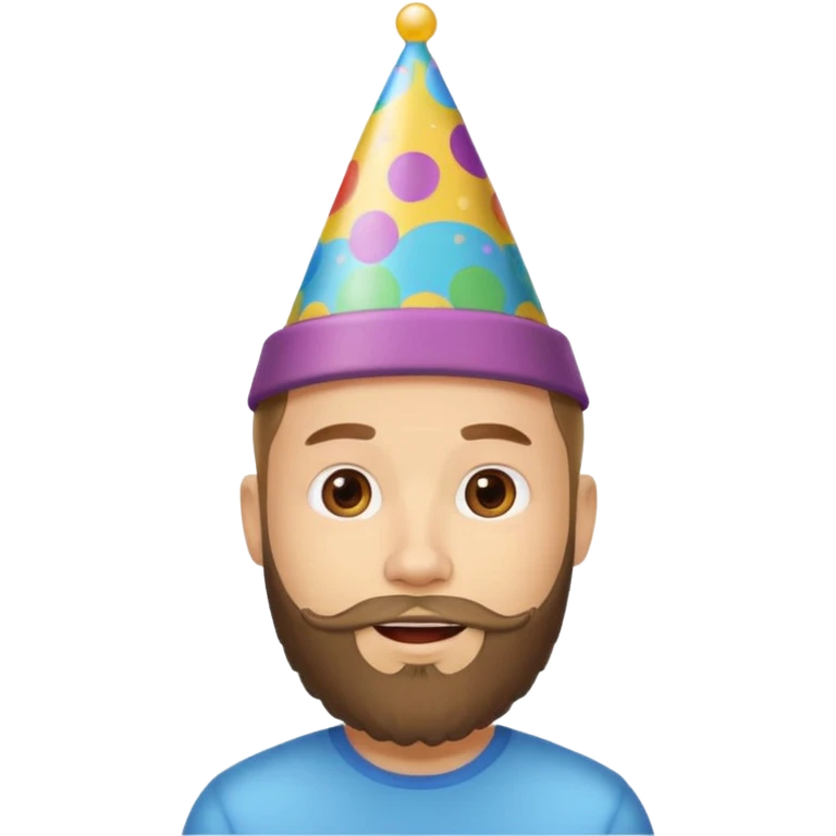 young man with a beard, happy birthday boy emoji