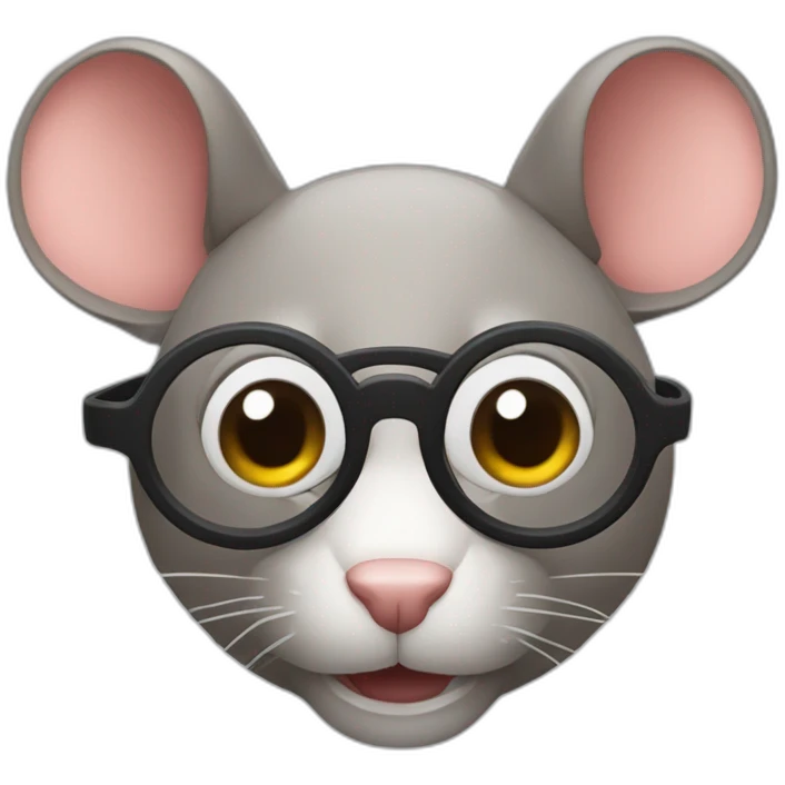 Rato de óculos escuro emoji