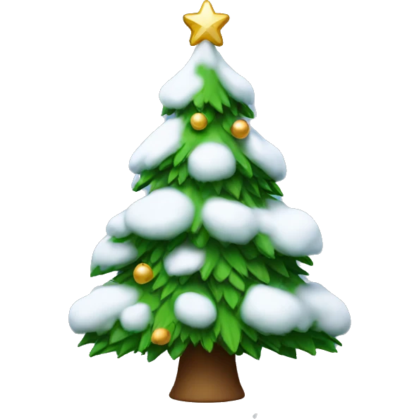 Christmas tree with snow  emoji