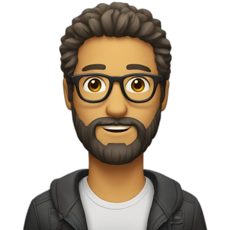 bearded glasses designer emoji