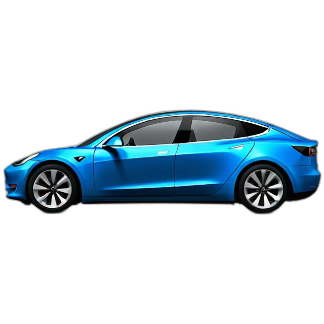blue tesla 3 emoji