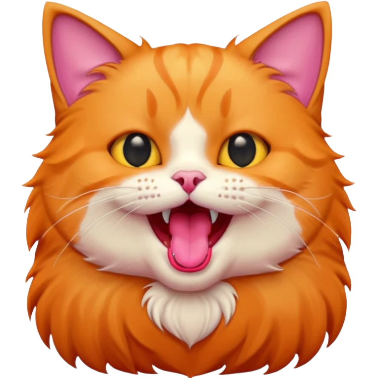 a kitty opening its mouth wide emoji