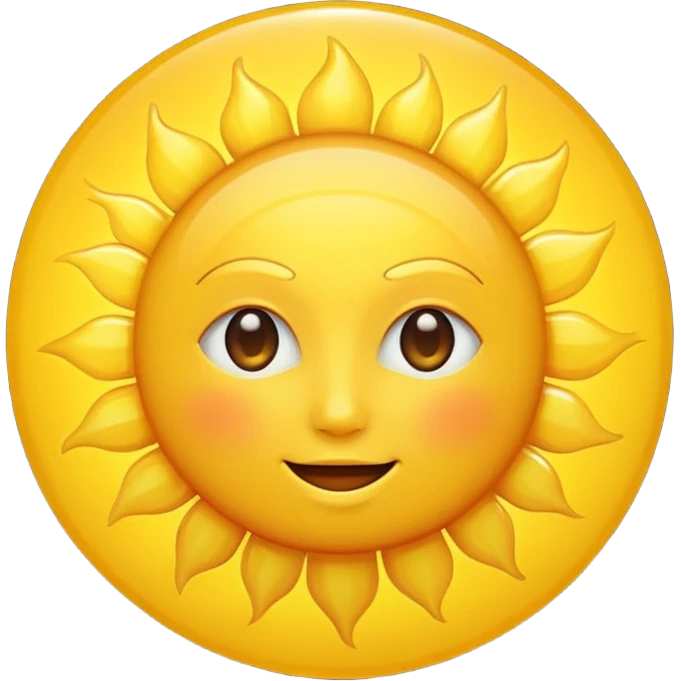 sun without face emoji