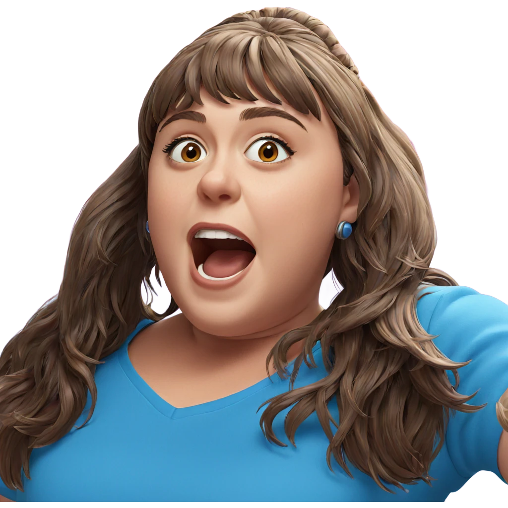 girl with brown hair portrait emoji