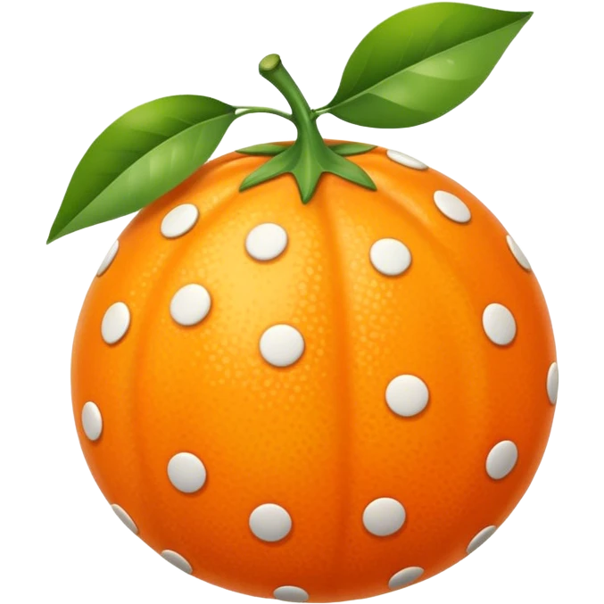 polk dots tangerine emoji