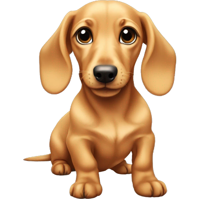 A blond dachshund puppy emoji