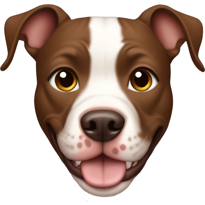 All brown Pitbull female smile  emoji