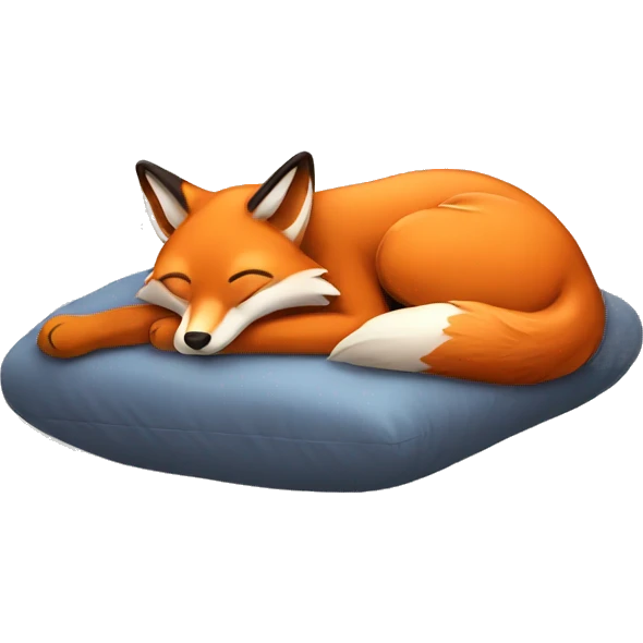 Fox sleeping emoji