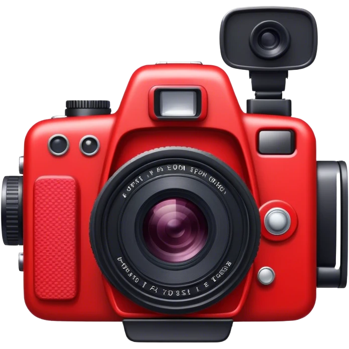 red professional camera emoji
