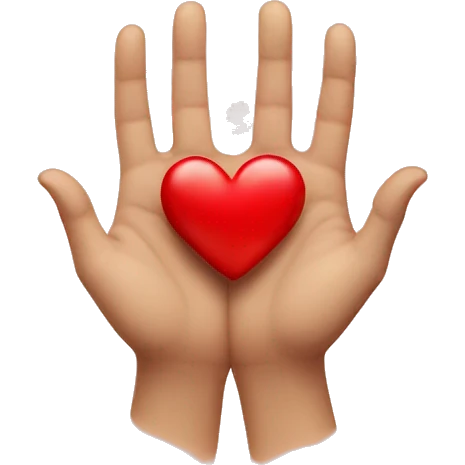 Heart shape with hands emoji